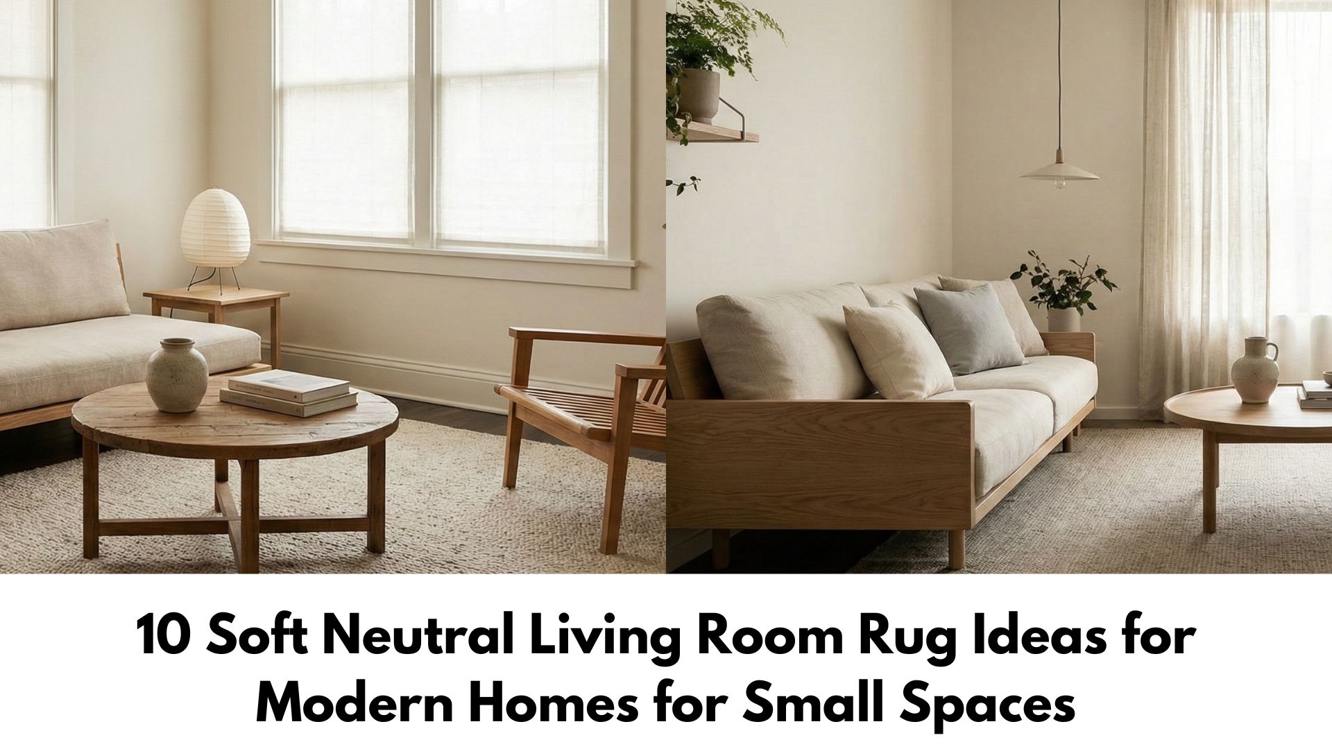 Soft Neutral Living Room Rug Ideas