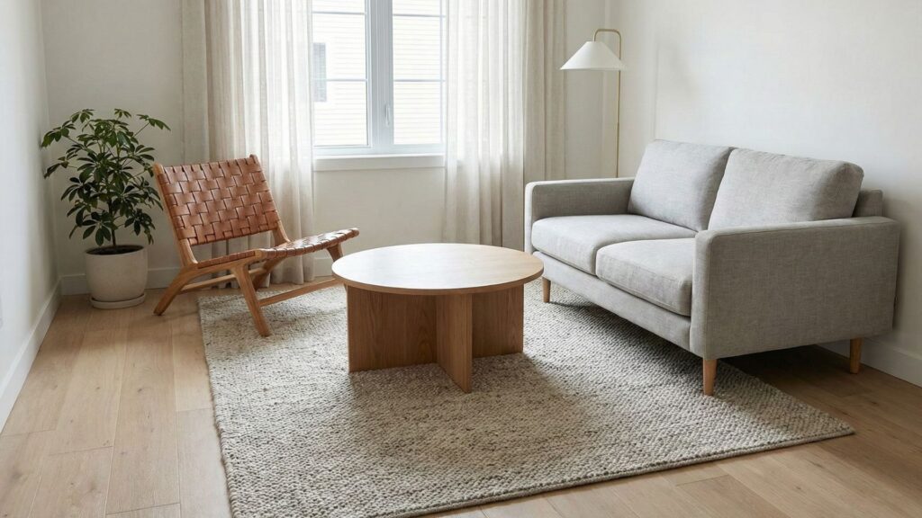 Natural fiber rugs for modern homes