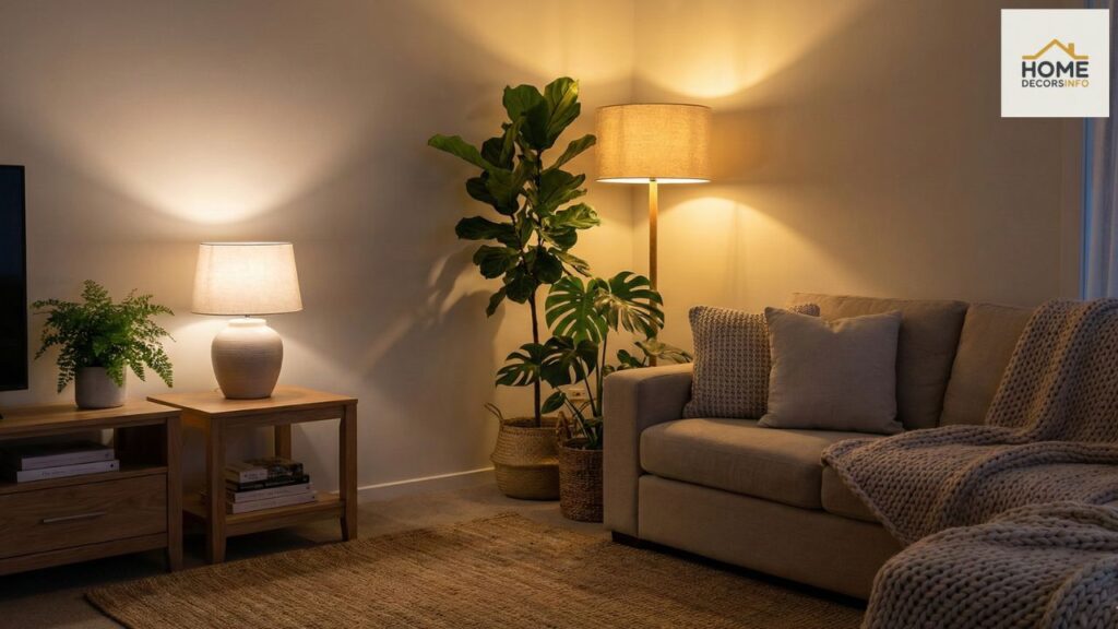 minimalist plant decor living room