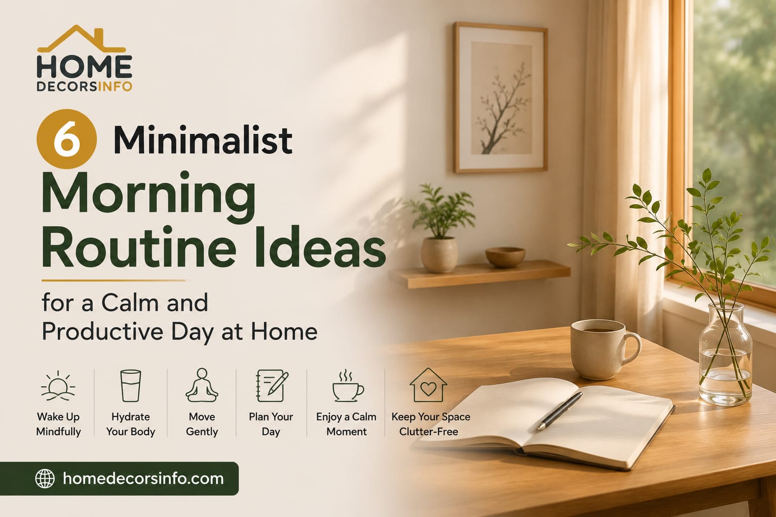 minimalist morning routine for a calm day